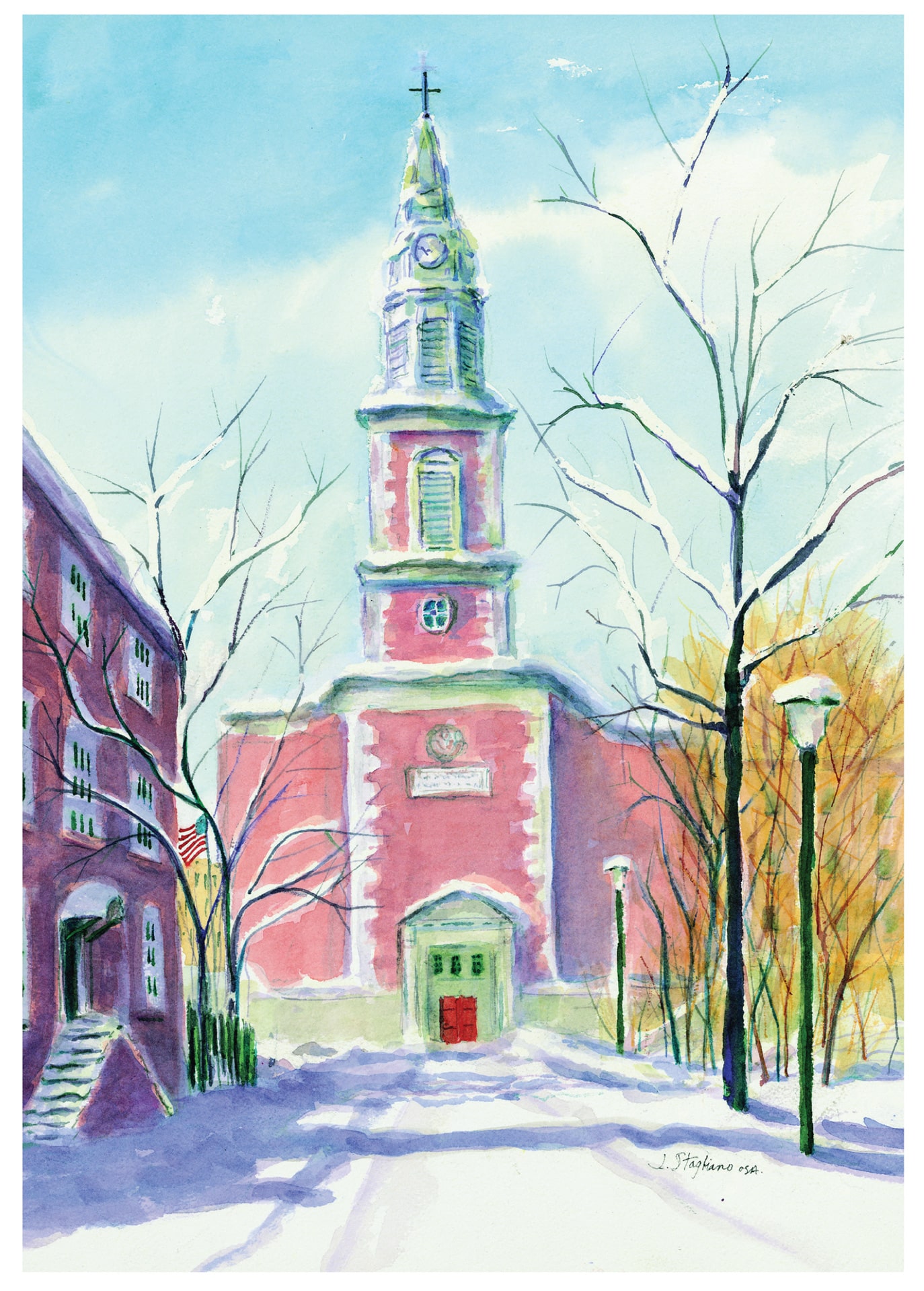 Painting of an Augustinian church