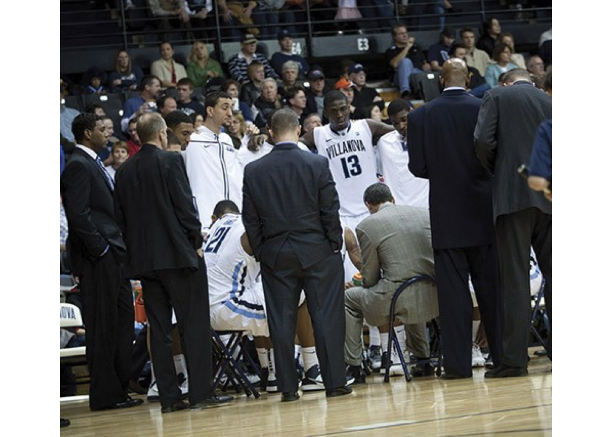 Hagan (second from left) at a Villanova basketball game. (©2012 to The Augustinian Province of Saint Thomas of Villanova. All rights reserved. Used with permission.)