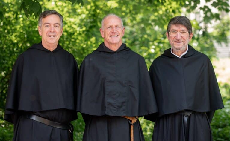 Fr. Joseph Farrell, O.S.A., Vicar General of the Order; Fr. Rob, O.S.A.; Fr. Alejandro Moral Anton, O.S.A, Prior General of the Order pictured together