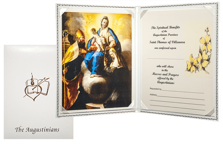 Augustinian Province of St. Thomas of Villanova mass card