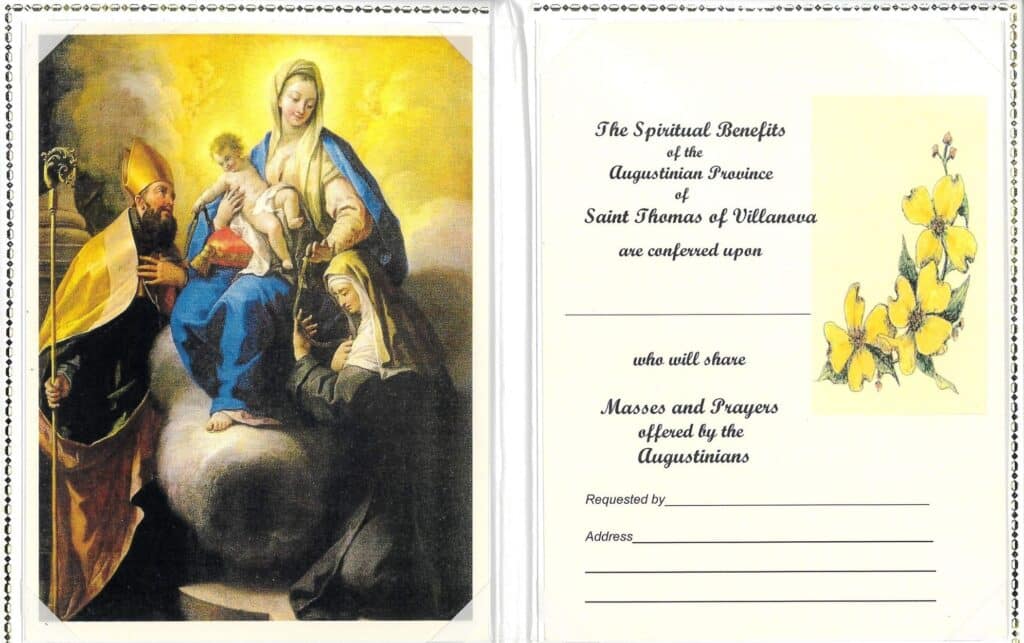 Deluxe Padded Mass Card - The Augustinians